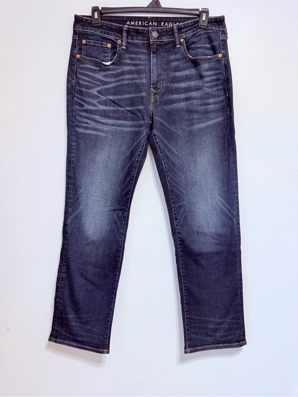 American Eagle Airflex Mens 34x30 Dark Blue Original Straight Jeans